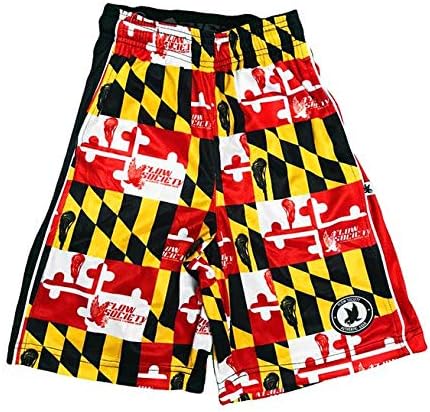 חברת Flow Society Maryland Boys Lacrosse Shorts Shorts | מכנסיים קצרים של בנים | מכנסיים קצרים לקרוס לבנים | מכנסיים